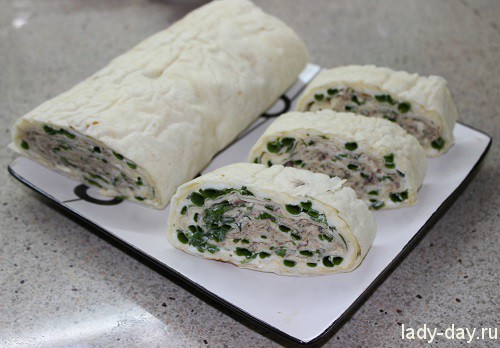 Лаваш с сардиной