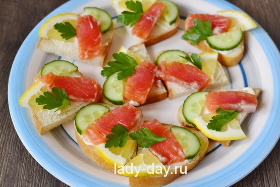 бутерброды с красной рыбой рецепт с фото простой и вкусный