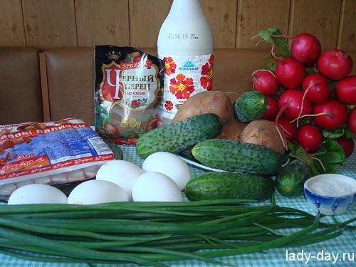 Окрошка на кефире