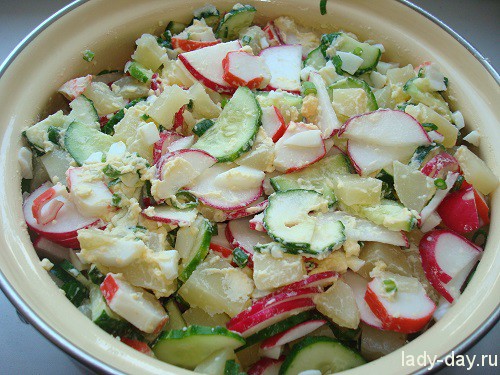 Окрошка на кефире