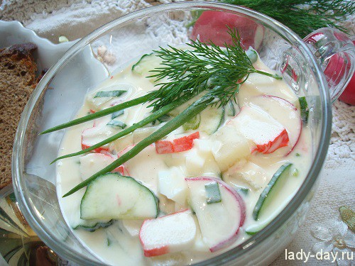 Окрошка на кефире