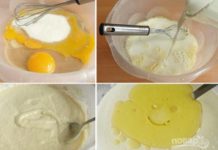 Блинный торт со сметанным кремом и клубникой