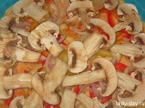 Пицца с шампиньонами