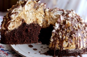 Бисквитный торт с безе и орехами - фото шаг 16