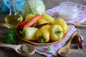 Болгарский перец, фаршированный капустой - фото шаг 1