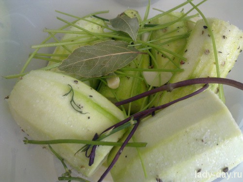 Рецепт соления кабачков