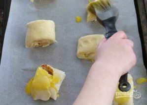 Булочки-рулеты с сырной начинкой - фото шаг 4
