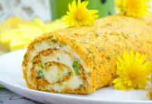Морковный рулет с нежной сырной начинкой