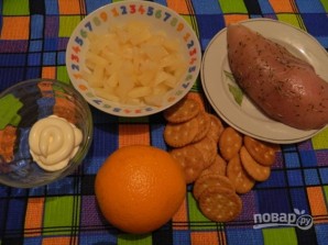 Канапе с ананасами, курицей и апельсинами - фото шаг 1