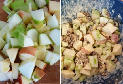 Салат «Вальдорф» с яблоками, изюмом и сельдереем