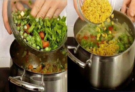 Итальянский суп «Минестроне» с беконом и овощами