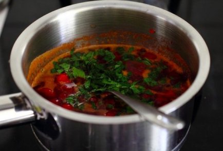 Вишнево-апельсиновый соус с мятой