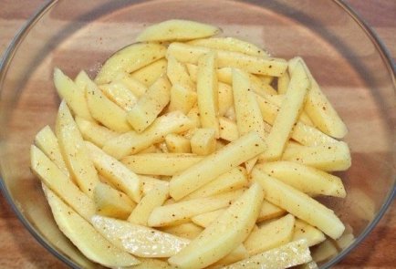 Картофель фри с яичным белком без масла