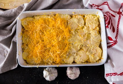 Гратен из картофеля с сыром и сливками