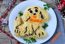 Новогодний салат «Собачка»