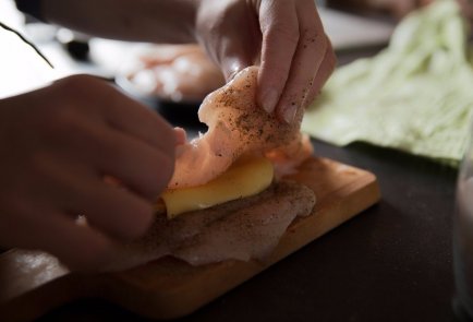 Шницель «Кордон блю» с сыром и ветчиной