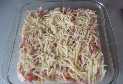 Макаронная запеканка с сыром и ветчиной в духовке