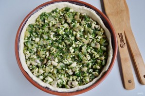 Быстрый куриный пирог со шпинатом и грибами - фото шаг 9