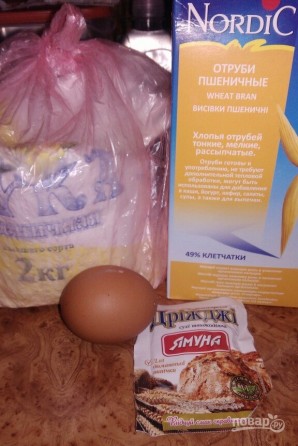 Хлеб с пшеничными отрубями в хлебопечке - фото шаг 1