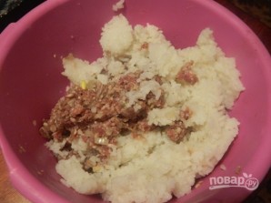 Мясной торт с рисом 