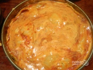 Мясной торт с рисом 