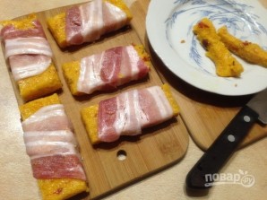 Полента с вялеными помидорами в беконе - фото шаг 8