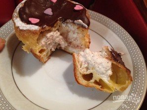 "Ленивые" эклеры с творожной начинкой