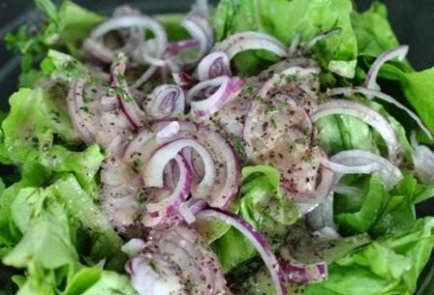 Салат с сыром моцарелла под травяной заправкой