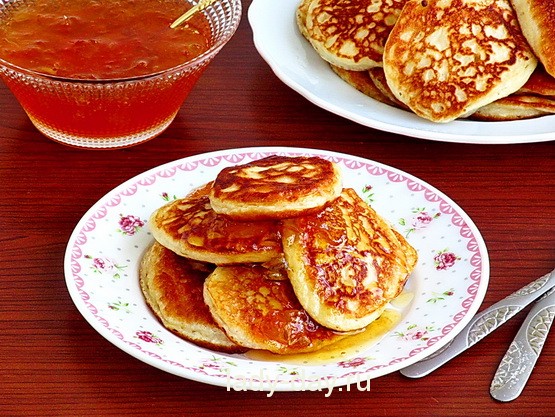 Пышные оладьи на кефире