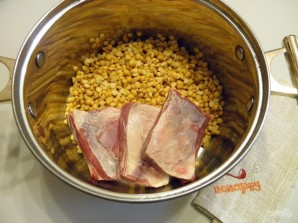Гороховый суп-пюре с мясом - фото шаг 2