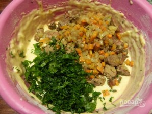 Нежный кекс с куриной печенью - фото шаг 10