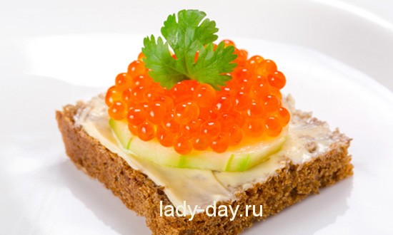 Бутерброд с икрой