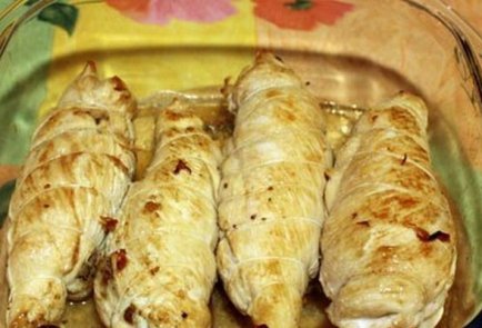 Куриные рулетики с печеночной начинкой