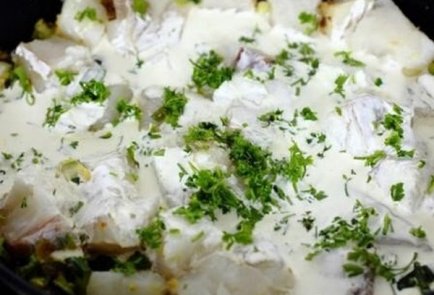 Картофельная запеканка с треской и сливками