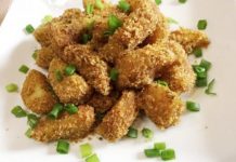 Картофель в сухарях.