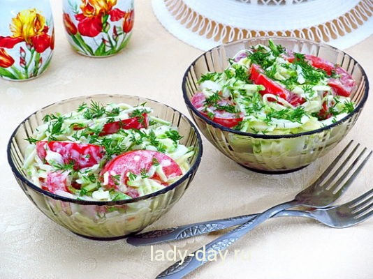 салат из сырых кабачков рецепты с фото