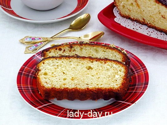 творожный кекс с глазурью