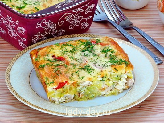 кабачковая запеканка с сыром