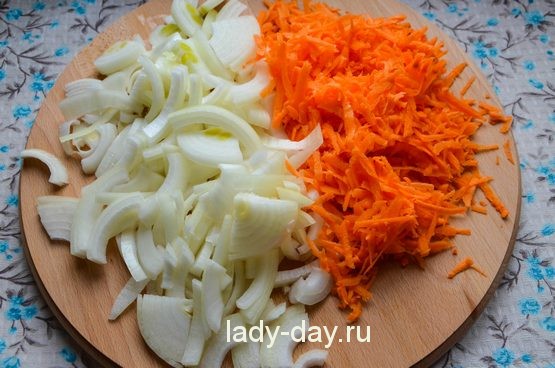 лук и морковь