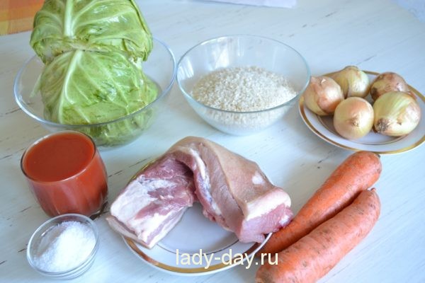 продукты на голубцы