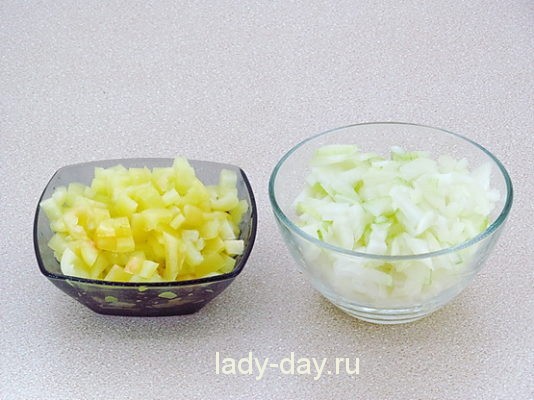 перец и лук