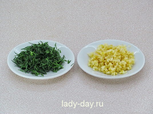 зелень и чеснок