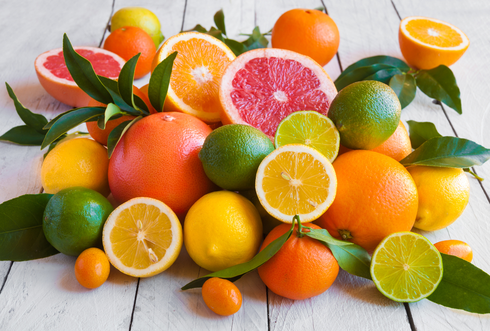 Цитрусовые: апельсин, грейпфрут, лимон, лайм