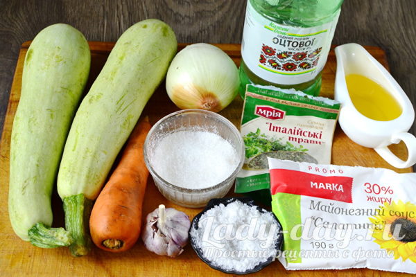 кабачки и продукты