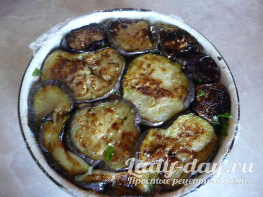 жареные баклажаны верхний слой