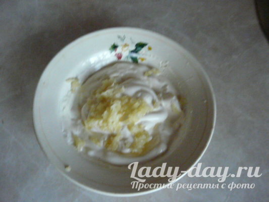 чеснок и майонез