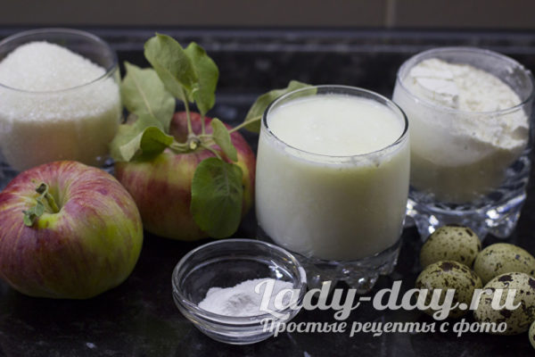 Яблочный пирог на кефире – вкуснее чем шарлотка