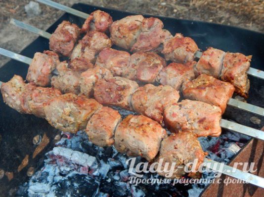 шашлык из свинины на мангале