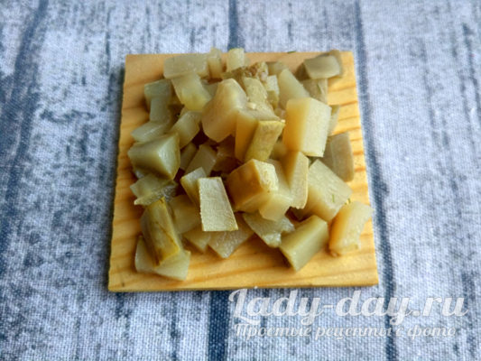 Кабачки кубиками