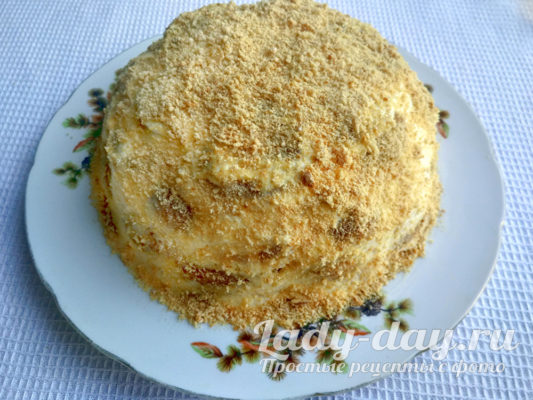 Посыпать крошкой